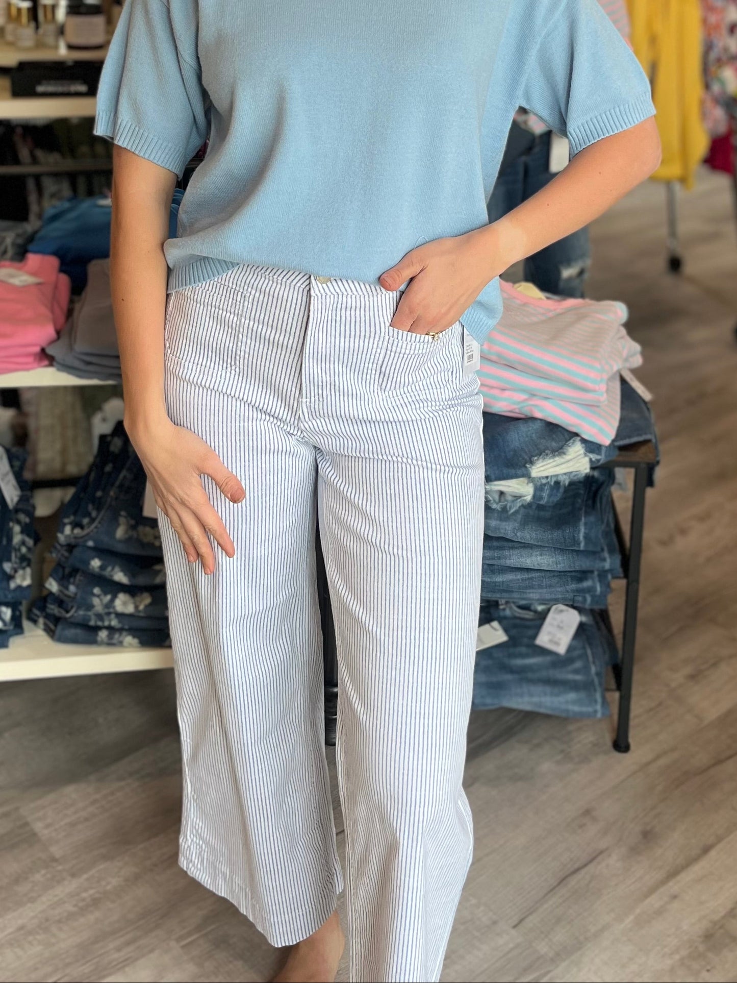 Charlie B Blue / White Pants