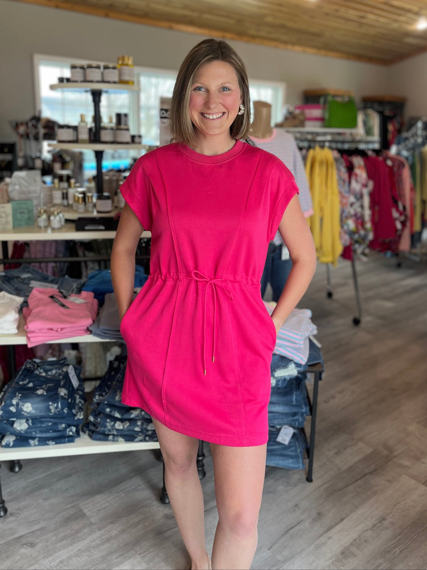 Umgee Fuschia Dress