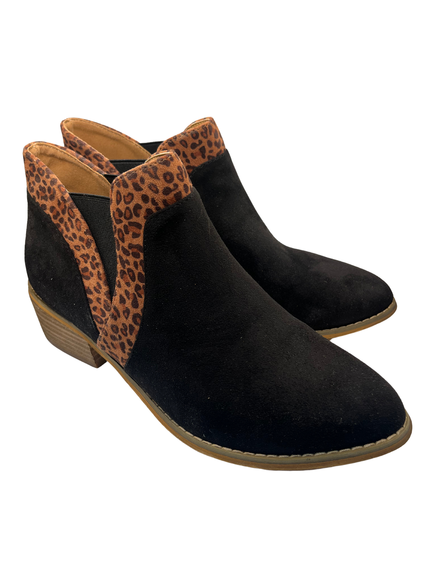 Crisp Boot Black/Leopard