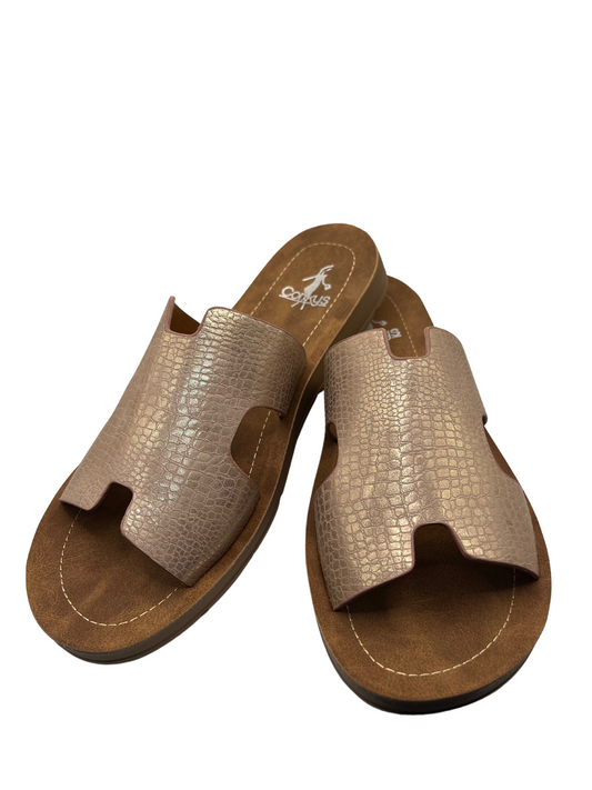 Bogalusa Sandals Blush Croco