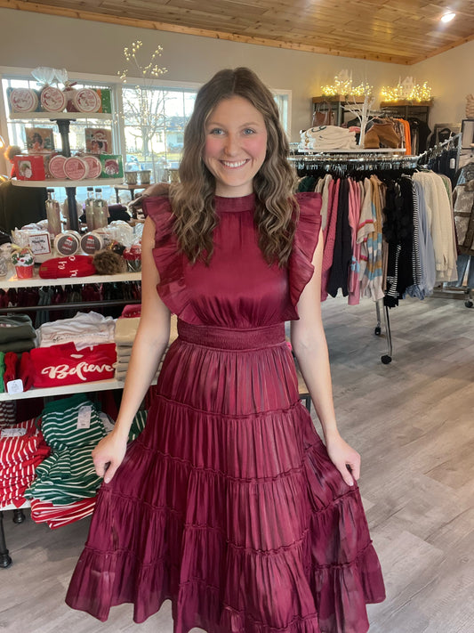 Wine Midi Dress