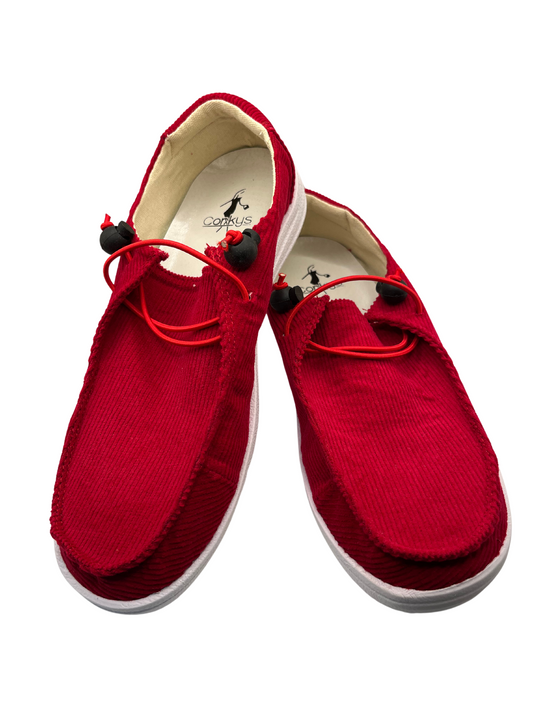 Kayak Shoes Red Corduroy